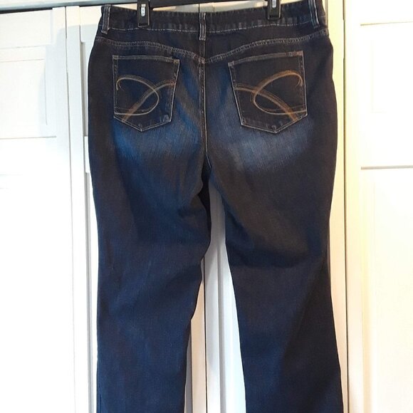Chico's Platinum Denim Dark Wash Jeans Size 16 - Picture 11 of 12
